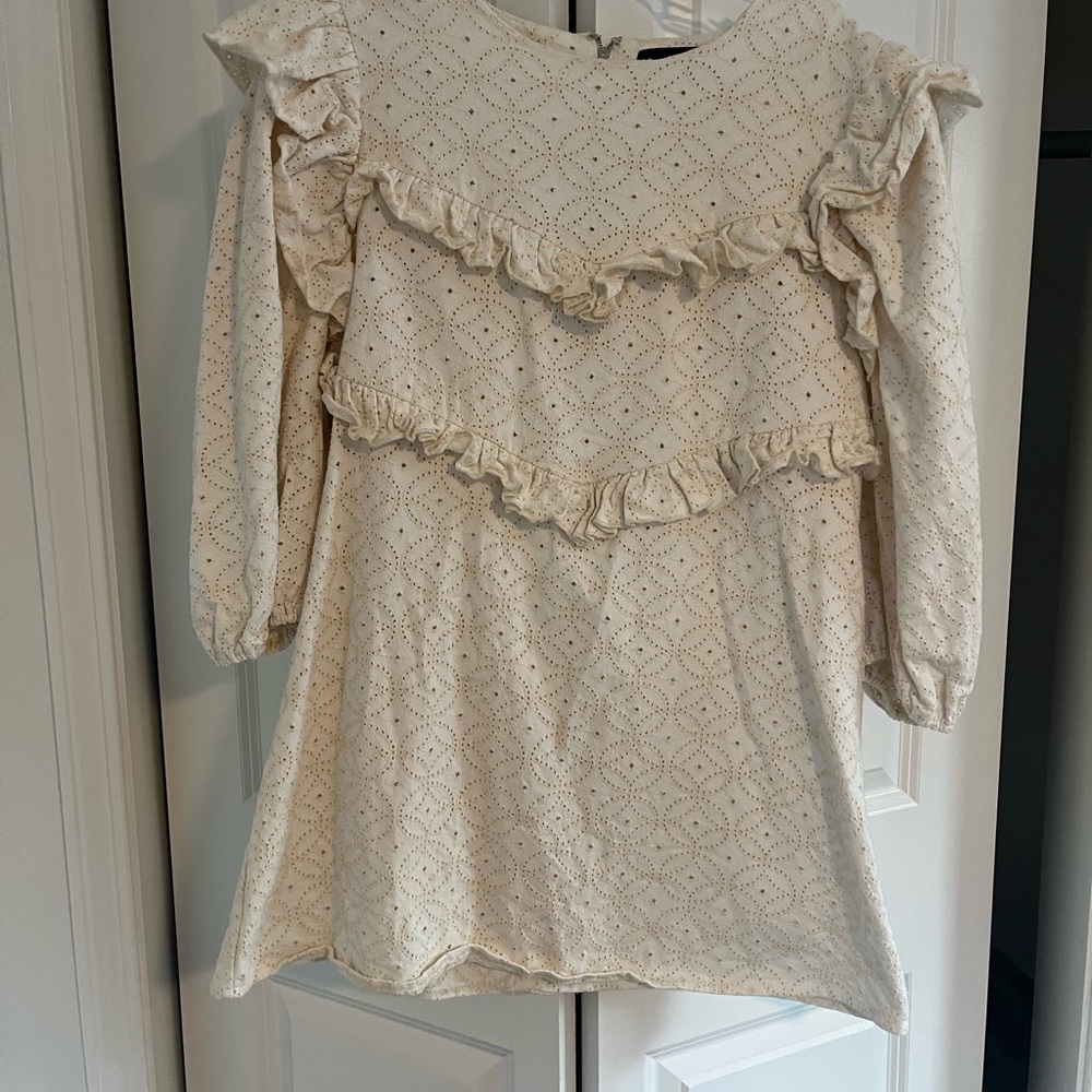 En Saison Ivory Ruffle Mini Dress - Picture 2 of 4